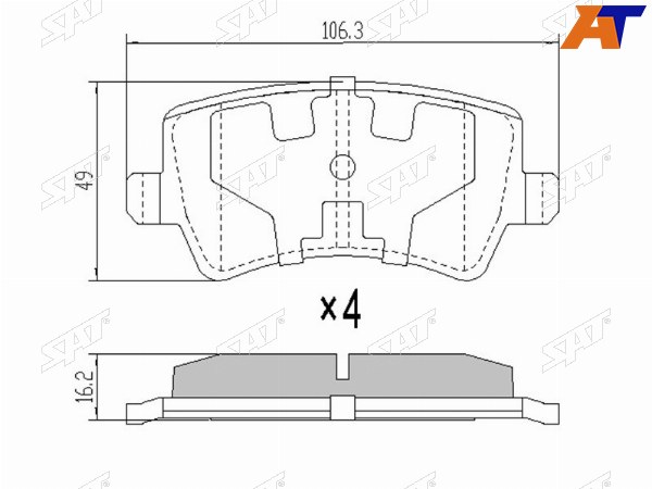 Колодки тормозные зад VOLVO XC6070LAND ROVER EVOQUE 11-FORD GALAXY IIS-MAX 06-