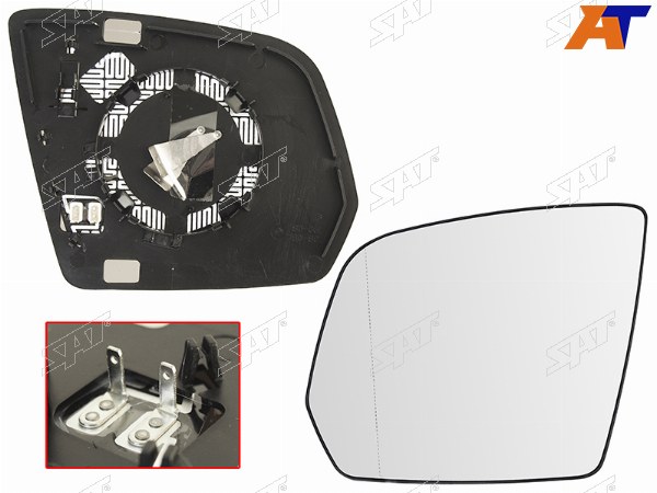 Полотно зеркала MERCEDES MERCEDES M W164 08-12GL X164 08-12GLK X204 08-12 LH асферическое с обогре