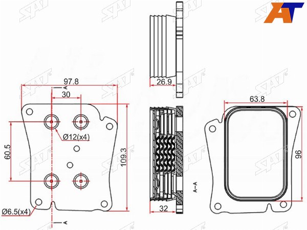 Радиатор масляный MERCEDES C-CLASS W203 00-06C-CLASS W204 06-13E-CLASS W211 02-09