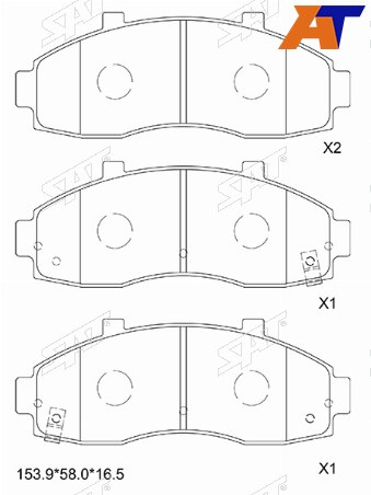 Колодки тормозные перед KIA CARNIVAL 99-06PREGIO 96-06