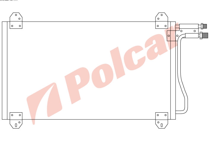 5062K8C1 SPRINTER95-00 РАДИАТОР КОНДИЦИОНЕРА 670X380