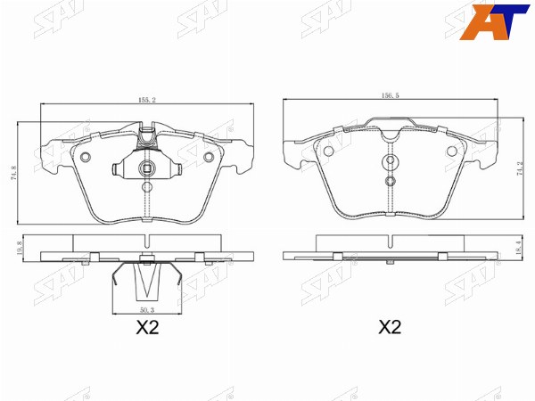 Колодки тормозные перед  JAGUAR XF X250 08-15XJ X351 09-XK X150 06-14