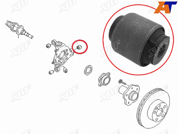 Сайлентблок задней цапфы №3 NISSAN MURANO Z50 2002-2007