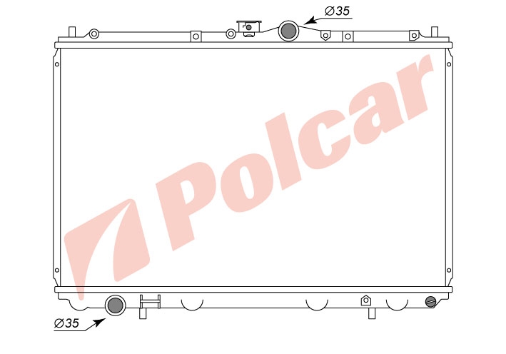 521008-1 СARISMA 95- 1618 РАДИАТОР 674Х400 М (62857A) С ЗАЛИВНОЙ ГОРЛОВИНОЙ