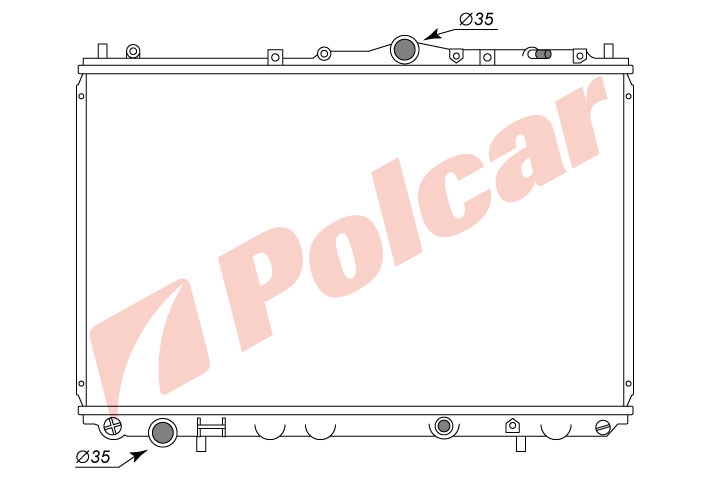 521008-3 СARISMAVOLVO 95-  РАДИАТОР 655X400 1.9D М +-C БЕЗ ЗАЛИВНОЙ ГОРЛОВИНЫ