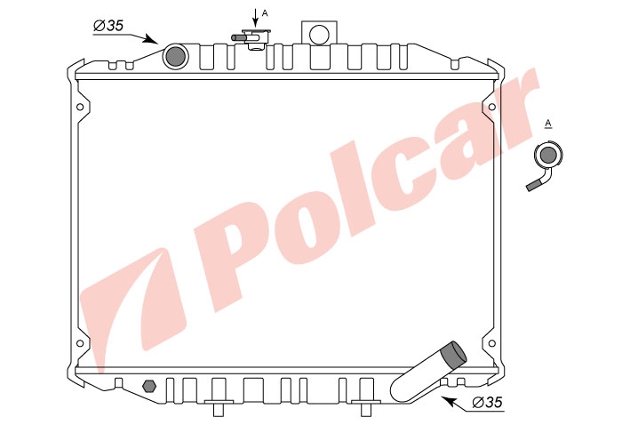 528108-1 РАДИАТОР ОСНОВНОЙ 400 x 590 x 26 mm