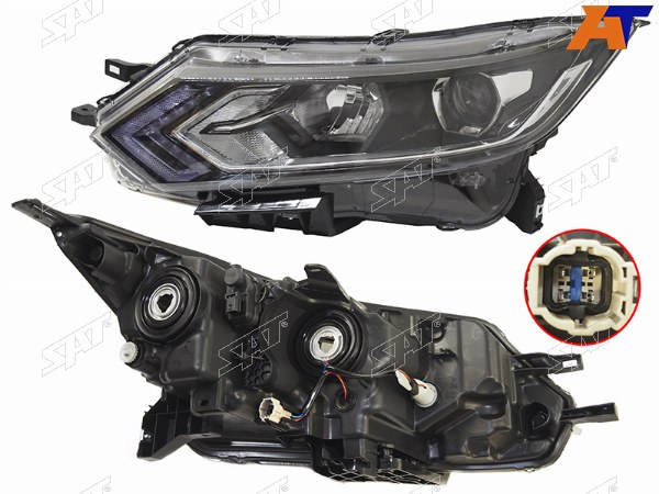 Фара NISSAN QASHQAI 17-22 LH галоген, LED