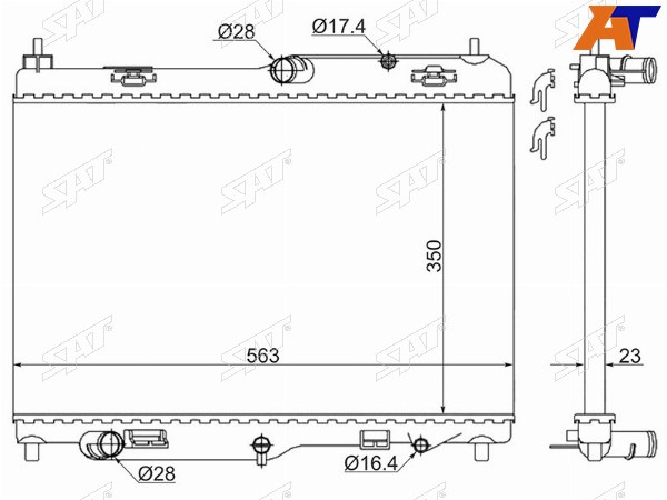 Радиатор Ford Fiesta 08-19  EcoSport 14-
