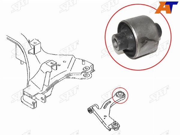 Сайлентблок переднего нижнего рычага задний (вертик) FORD ESCAPEMAVERICKMAZDA TRIBUTE 00-07
