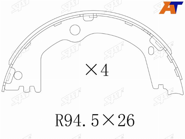 Колодки ручника KIA SPORTAGE 04-10HYUNDAI SANTA FE 13-