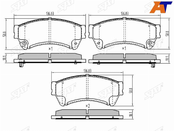 Колодки тормозные перед MAZDA 6 GH 07-12