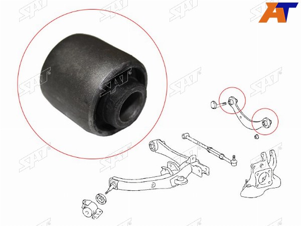 Сайлентблок задней верхней поперечной тяги TOYOTA COROLLARUNXSPACIOFIELDER 00-08SIENTAVOLTZWIS