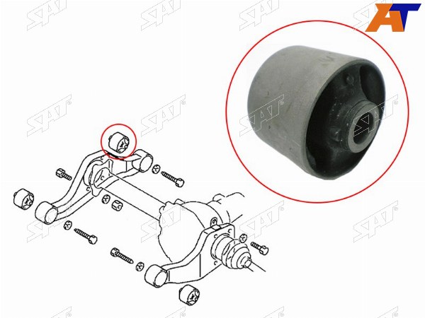Сайлентблок RR подушки переднего дифференциала MITSUBISHI MONTEROPAJERO 00-