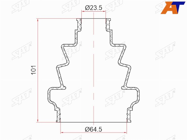 Пыльник шрус наружный OPEL ASTRA H 04-SIGNUM  03-08VECTRA C 02-08ZAFIRA B 05-