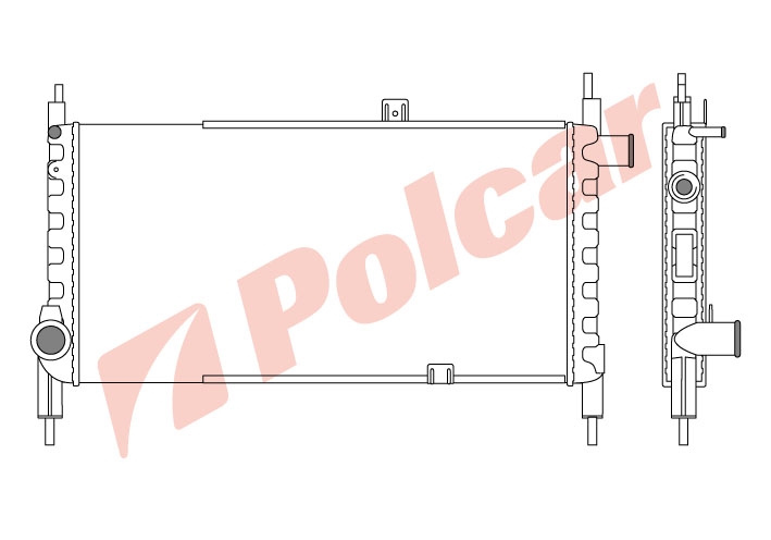 550508-1 KADETT E 0984-0389 121314 РАДИАТОР 530X285X34 (63238A)   OL2063