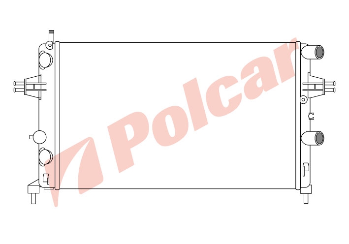 550808A1 РАДИАТОР ОХЛАЖДЕНИЯ 610 x 378 x 21 mm 1,21,4 M+C