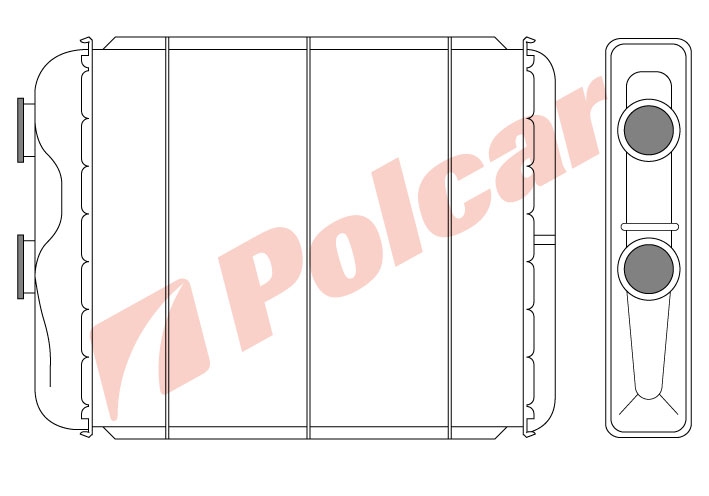 5508N82X РАДИАТОР ПЕЧКИ 210 x 185 x 26 mm