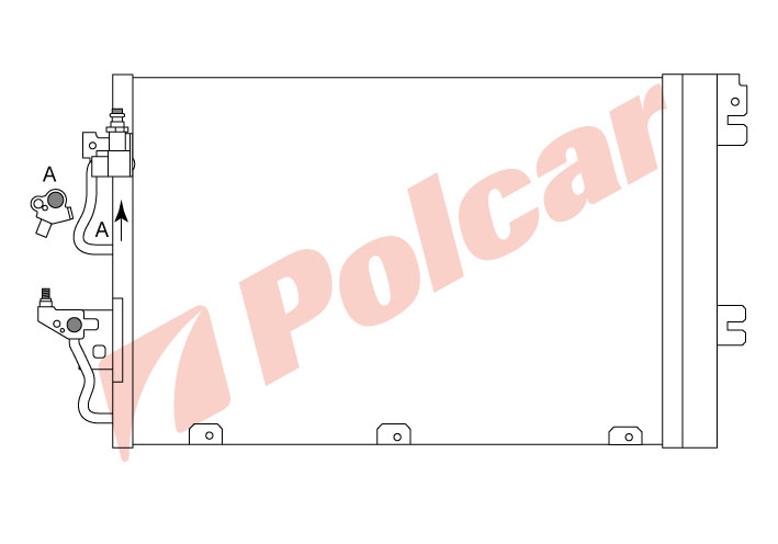 5509K8C1 ZAFIRA 05-ASTRA H 04- РАДИАТОР КОНДИЦИОНЕРА(БЕНЗИН)OL5366 (585x367