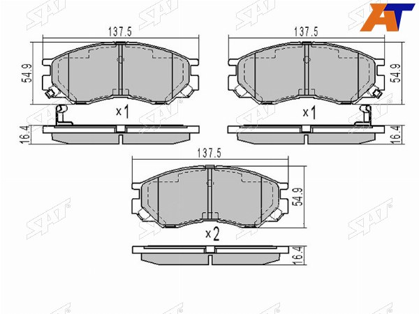 Колодки тормозные перед MITSUBISHI L200 96-06