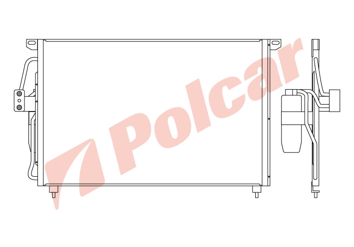 5527K8C1 OMEGA B 94- РАДИАТОР КОНДИЦИОНЕРА 670X450X20