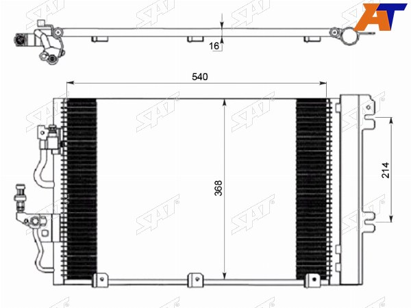 Радиатор кондиционера Opel Astra 04-13  Zafira 05-14  Astra Family 11-14  Astra GTC 04-15