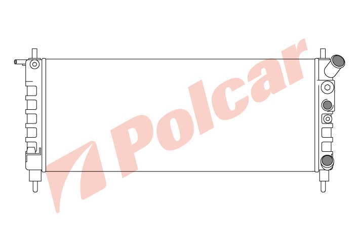 555508-5 РАДИАТОР ОСНОВНОЙ  680 x 285 x 23 mm М -С 1.2 i 16V1.0 i 12V