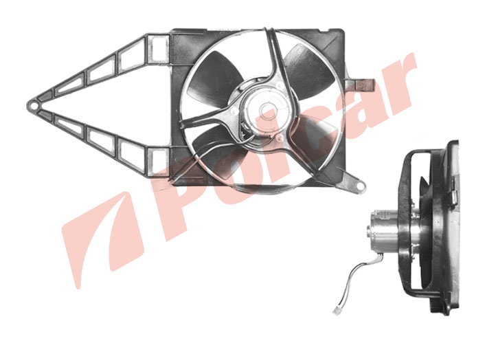 555523W1 CORSACOMBO 93- ДИФФУЗОР С МОТОРОМ И КРЫЛЬЧАТКОЙ (110W280MM