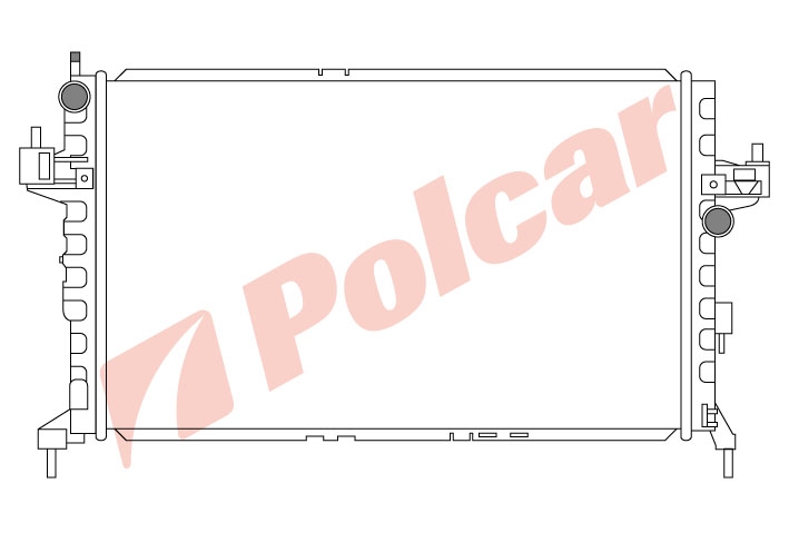 555608-4 CORSA 2001- РАДИАТОР 600X365X33 1.7D +-C