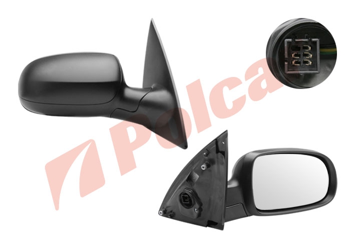 5556525M CORSA 2001- ЗЕРКАЛО ПРАВОЕ ЭЛЕКТРИКА С ОБОГРЕВОМ ЧЕРНОЕ