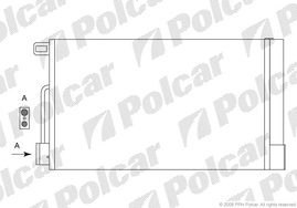 5558K8C1 CORSA 2006-PUNTO GRANDE 05- РАДИАТОР КОНДИЦИОНЕРА 600X355X16