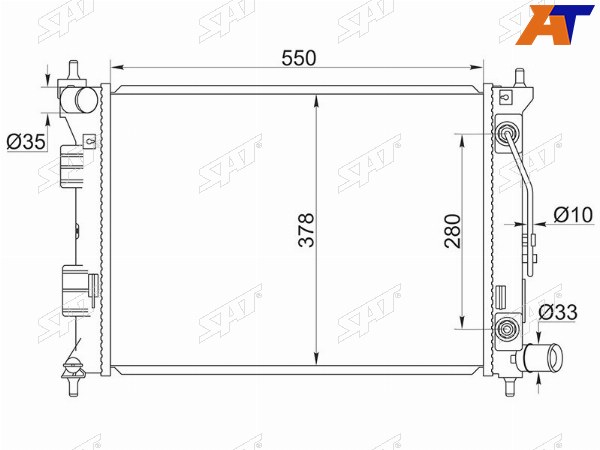 Радиатор Hyundai Creta 15-20  Elantra 10-16  Kia Ceed 12-18  Cerato 08-20  Soul 08-19  Hyundai