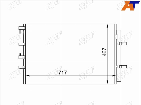 Радиатор кондиционера Ford Transit 14-  Transit Custom 13-19