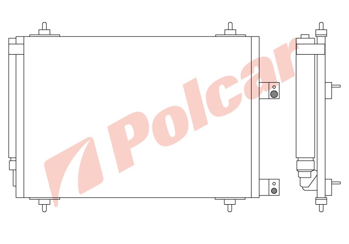 5710K8C2 307 РАДИАТОР КOНДИЦИОНЕРА  550X360X16 2.0D  М +С