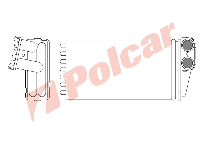5710N8-1 РАДИАТОР ПЕЧКИ 250 x 138 x 42 mm