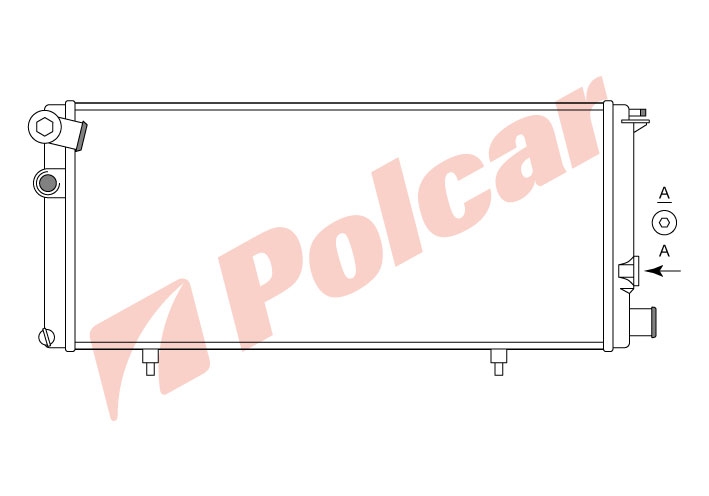 572208A2 РАДИАТОР ОСНОВНОЙ 610 x 288 x 32 mm М С -