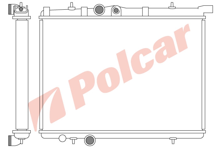 572308A2 206 РАДИАТОР 555X388  1.1;1.4;1.6 MA+-C PE2244