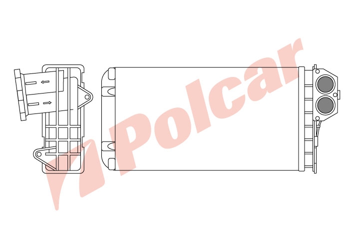 5723N8-1 206 98-XSARA PICASSO 99-  РАДИАТОР ОТОПИТЕЛЯ 250X140X42