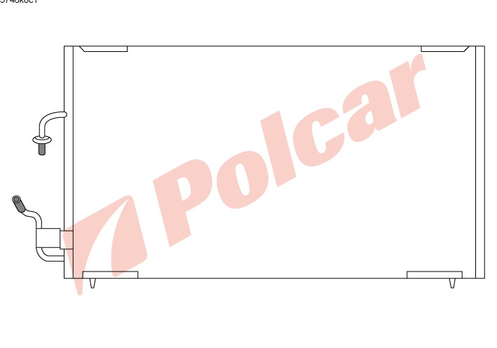 5746K8C1 406 95-99 РАДИАТОР КОНДИЦИОНЕРА 690 x 381 x 16 mm