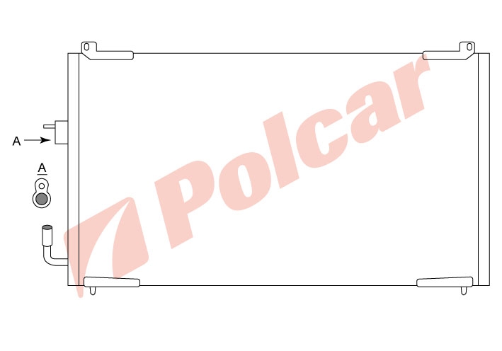 5746K8C2 406 99-04 РАДИАТОР КОНДИЦИОНЕРА 690 x 381 x 16 mm  PE5129