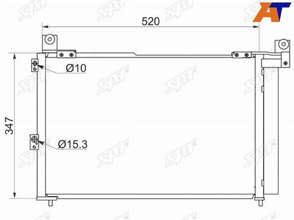 Радиатор кондиционера Ford Ranger USA 97-03  Mazda BT-50 06-12