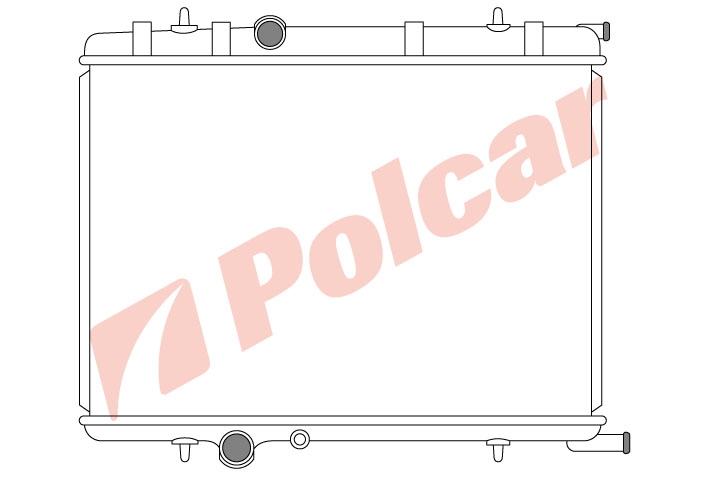 579008-2 PARTNERBERLINGO307C4XSA  РАДИАТОР 550X380 1.1;1.4;1.6;1.8 M-+C