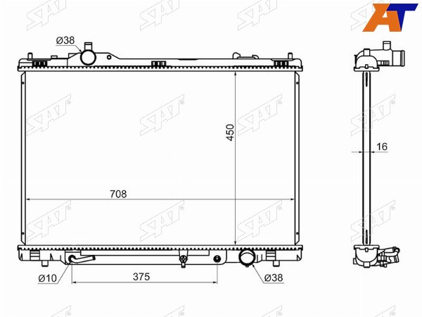Радиатор Lexus LS460 09-17  LS460L 06-09  LS600h 06-12  LS600hL 06-12
