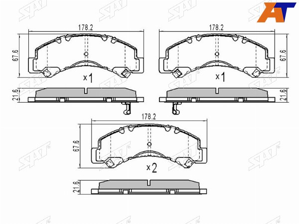 Колодки тормозные перед MAZDA TITAN 04-TOYOTA DYNA TR5TR3XZU