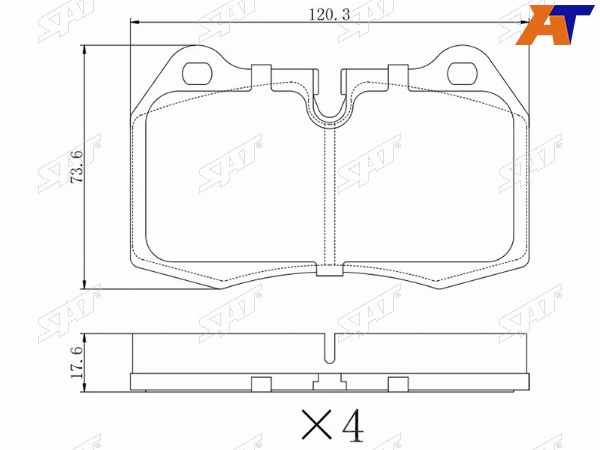 Колодки тормозные перед BMW E34 92-95E38 94-01E31 90-99