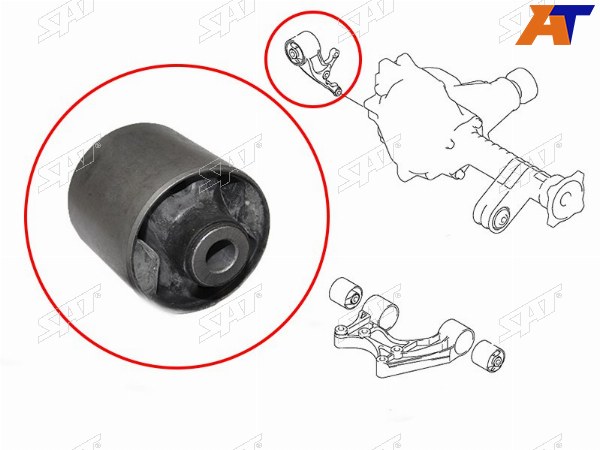 Сайлентблок передней подушки дифференциала  SUZUKI GRAND VITARAESCUDO 06-14