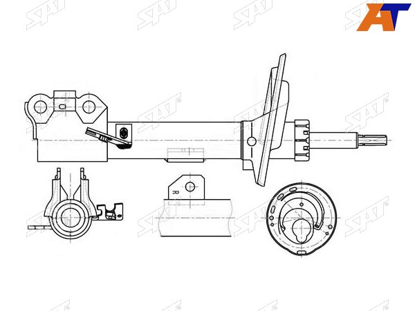 Стойка передняя TOYOTA CAMRY 06- RH