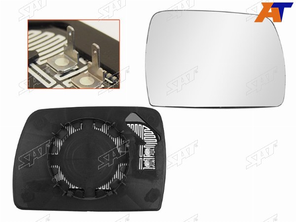 Полотно зеркала BMW X3 E83 03-10 RH - голубое, асферическое с обогревом