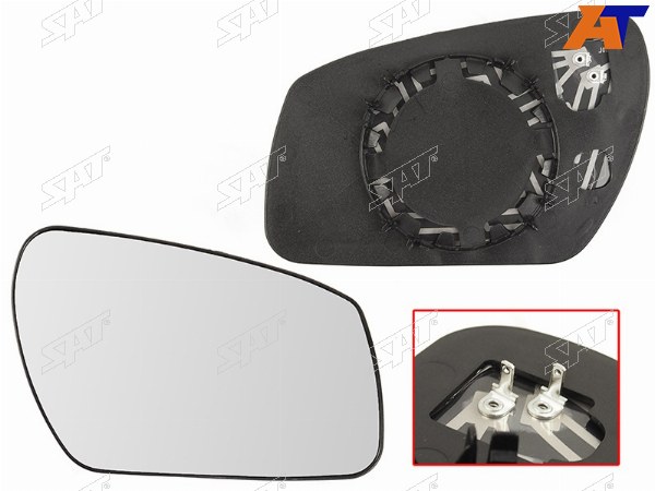 Полотно зеркала FORD FOCUS II 05-08FUSION 05-12MONDEO 00-07C-MAX 03-07FIESTA 01-08  RH сферическ
