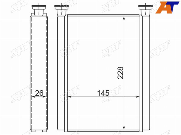 Радиатор отопителя салона TOYOTA CAMRY CV30 01-06SOLARA 03-08TOYOTA LAND CRUISER 100 98-07