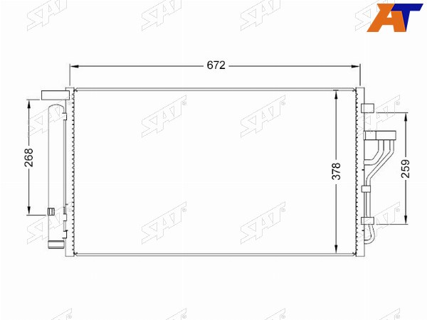 Радиатор кондиционера Hyundai ix35 09-15  Kia Sportage 10-16